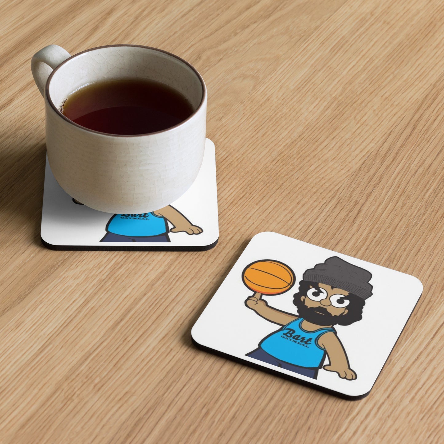 Bart Oatmeal Cork-back coaster